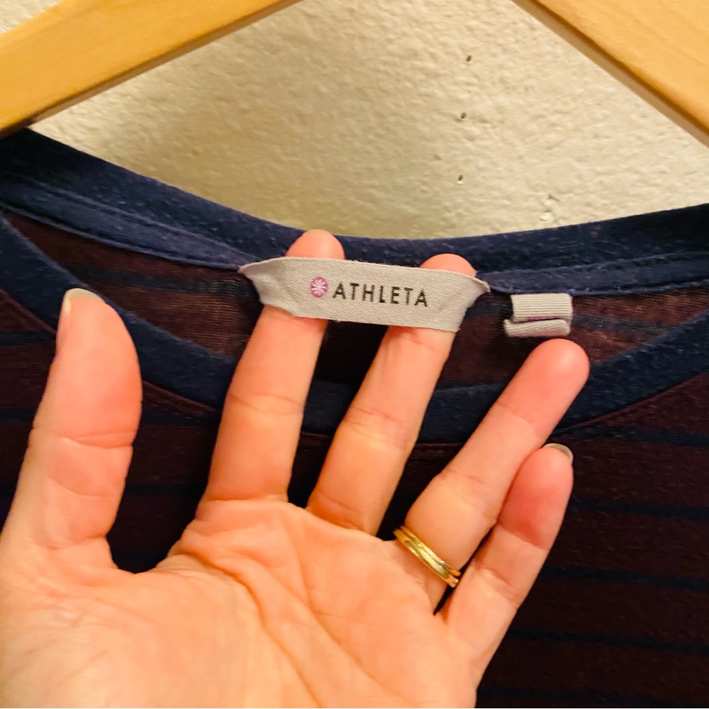 ATHLETA Long Sleeve Threadlight Stripe Layering Top - Picture 7 of 9